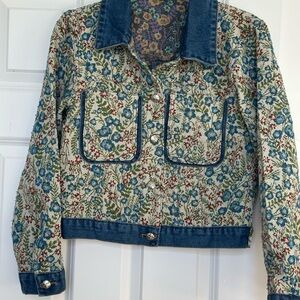 Floral Denim Women's Jacket